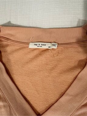 rag & bone Peach V-Neck Top size small